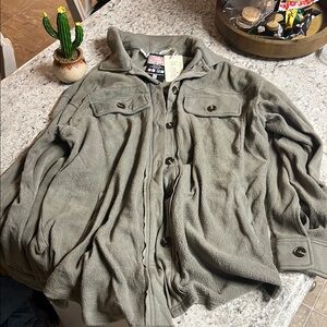 Olive Green Button-Up Jacket. Brand NEW.